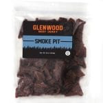 Glenwood Beef Jerky Smoke Pit flavor, 16 oz resealable bag.