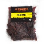 Glenwood Beef Jerky Teriyaki, 16 oz resealable bag.